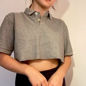 cropped collared shirt